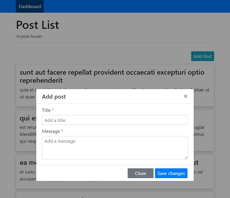 Add in Post List Page