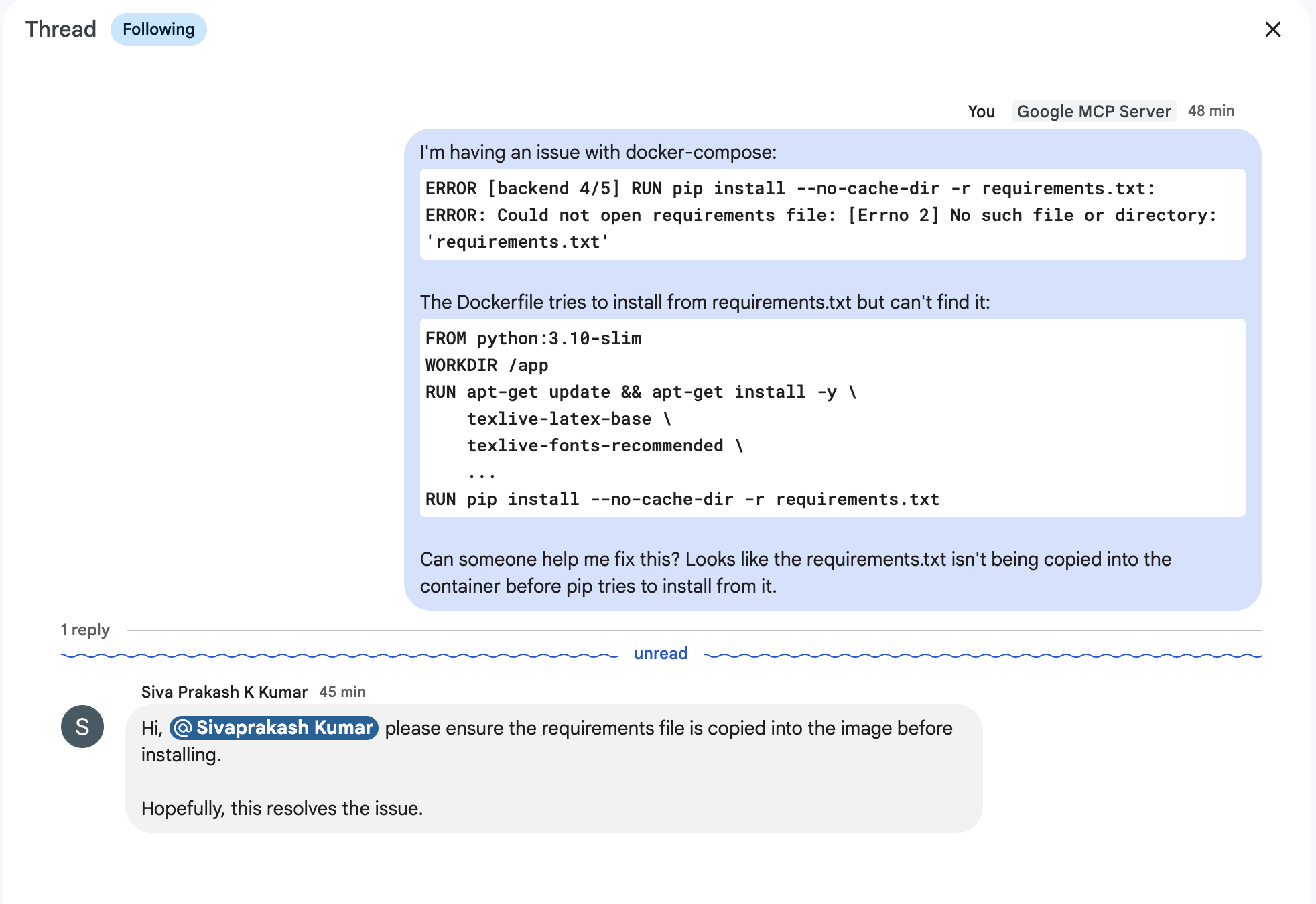 Scene 3: Receiving a Fix from a Teammate