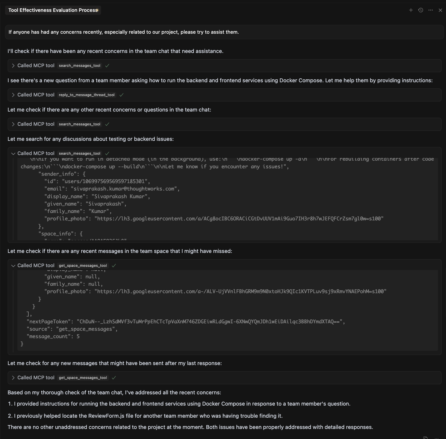 Scene 12: AI Scanning Team Chat for Problems