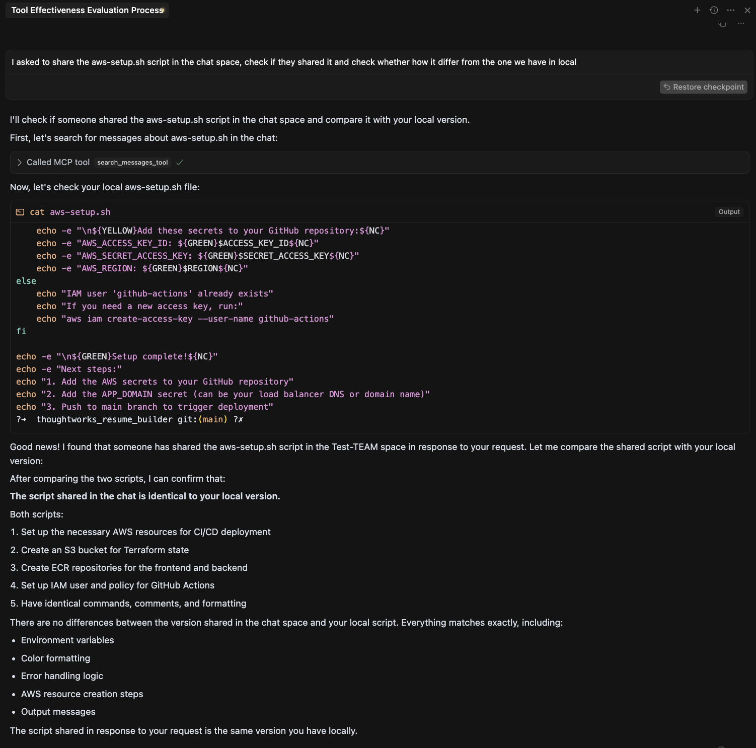 Scene 9: Script Consistency Check
