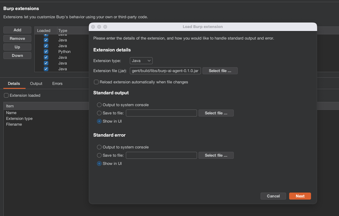 Load Extension