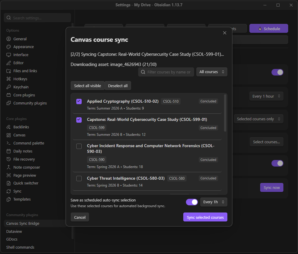 Live Sync Progress