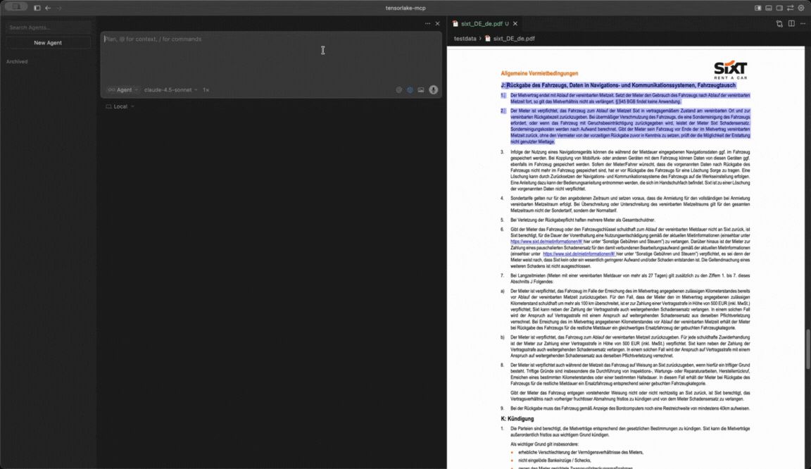 Tensorlake MCP Server Demo
