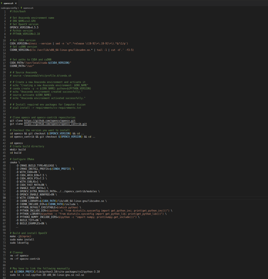 opencv-bash-script