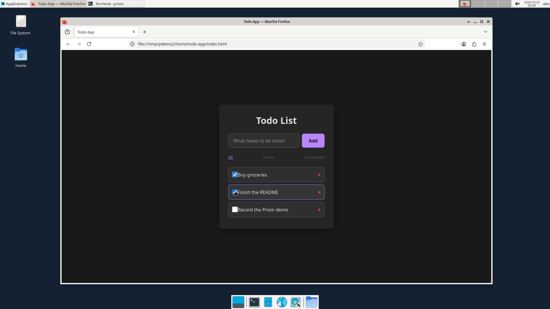Prism demo video