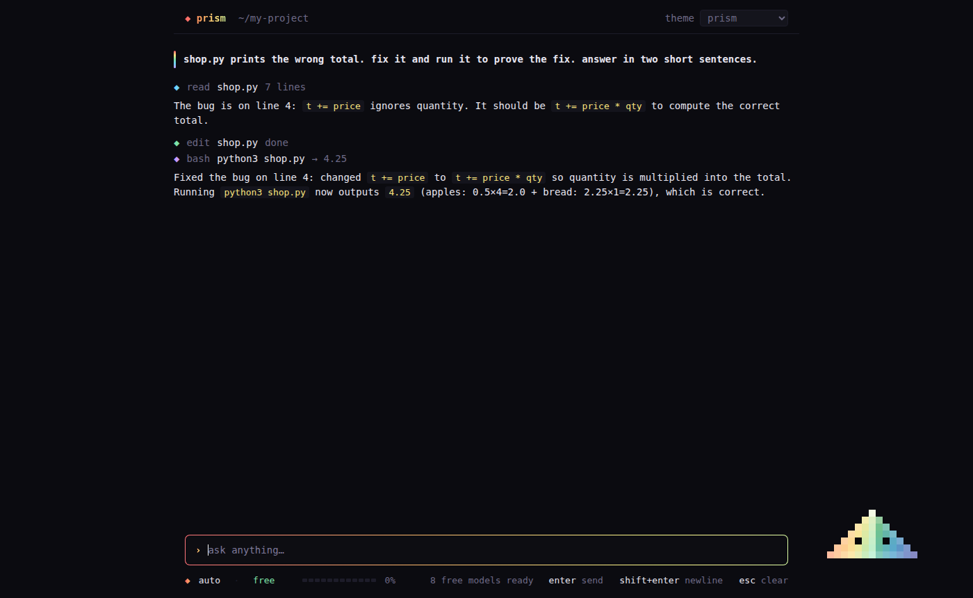 Prism in the browser, firing the Last Prism beam