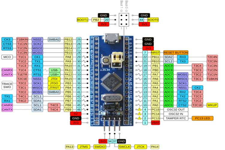 Blue Pill Pin Diagram