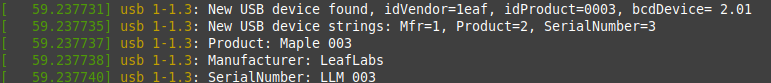 dmesg Maple detected
