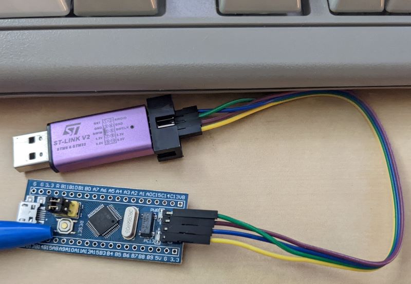 ST-LINK V2 Plugged In