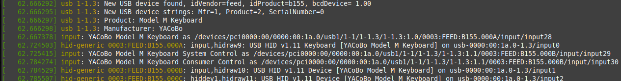 dmesg Yacobo detected