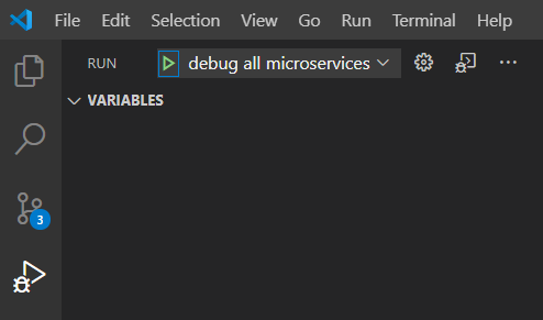 debug all micro services