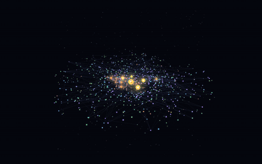 The tilted galaxy view — diving from the whole galaxy down to its burning core