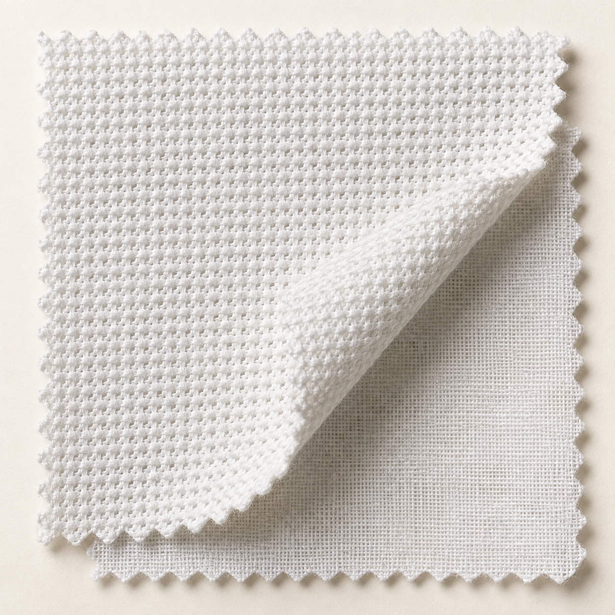 White cotton pique