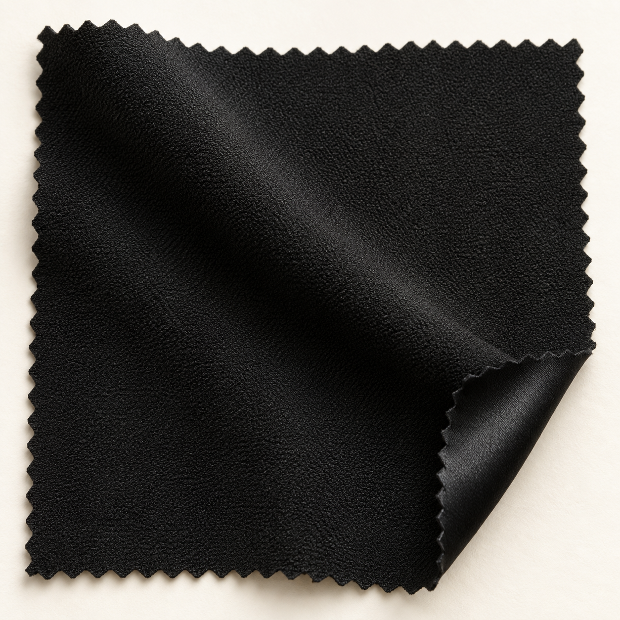 Black crepe satin