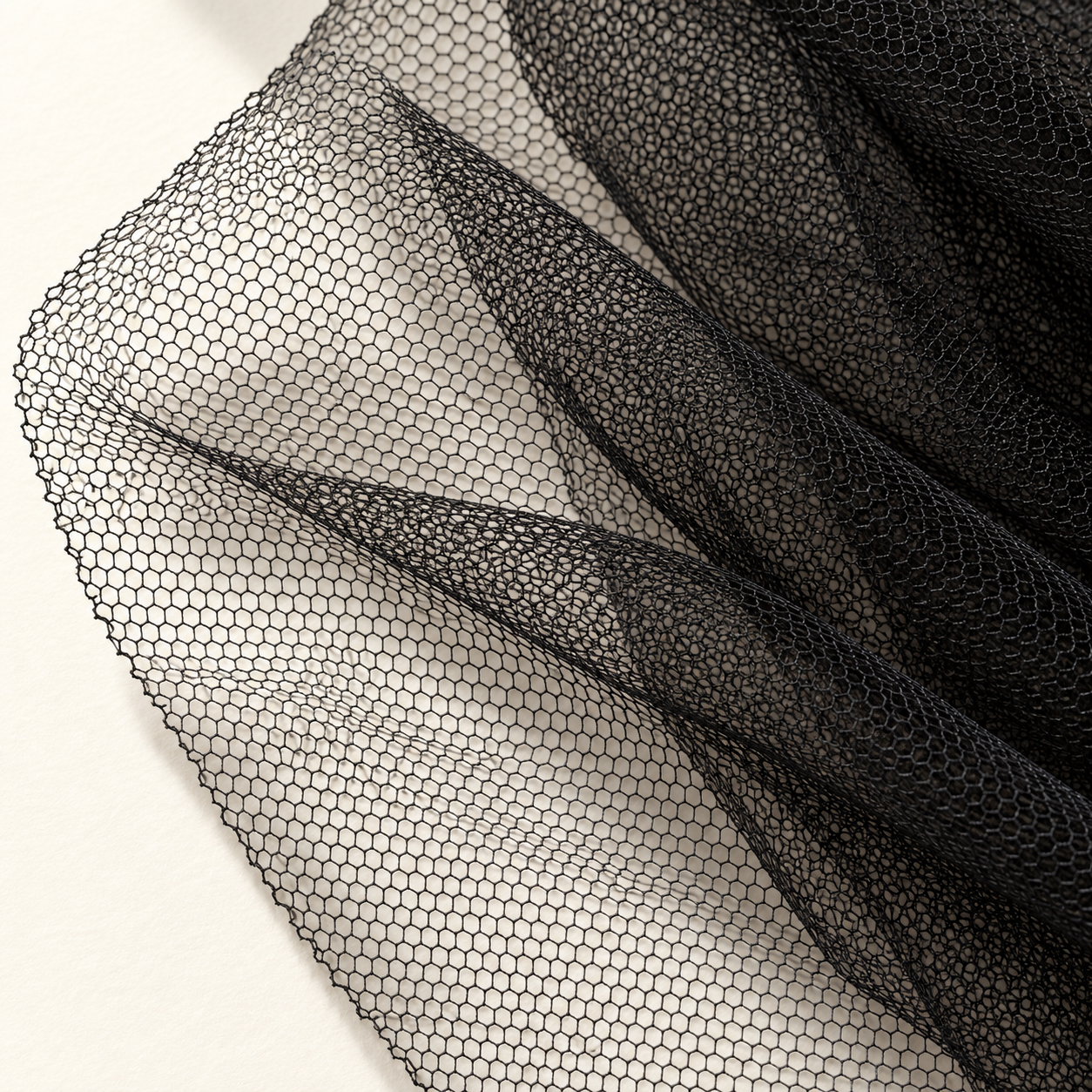 Black nylon tulle
