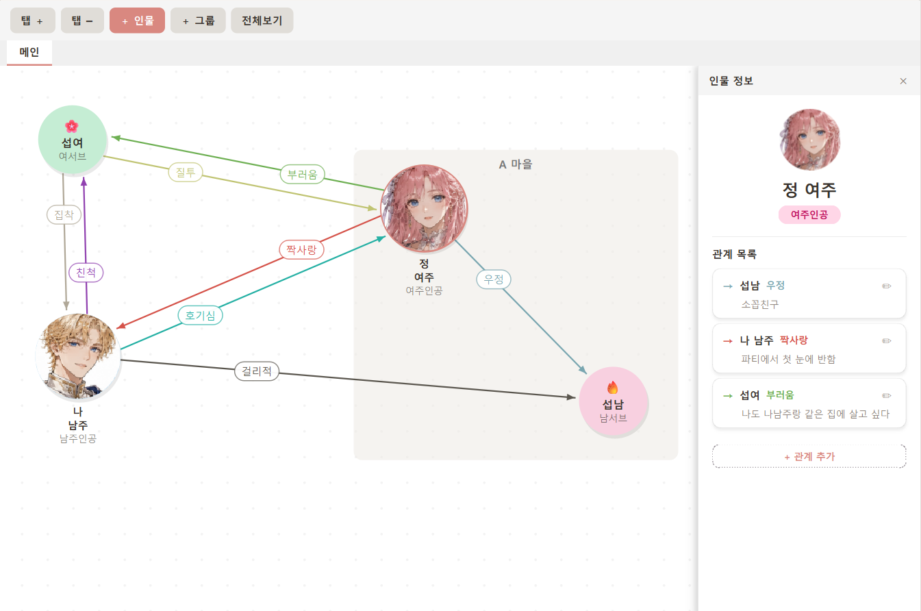 PomoWriter 집필 화면 예시 12