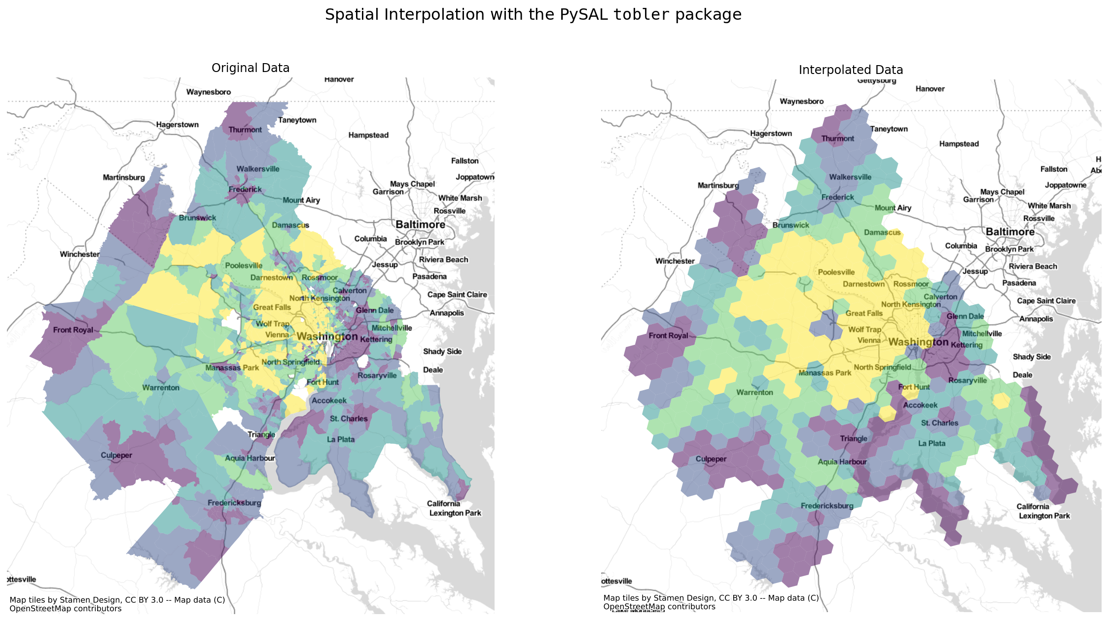 DC tracts to hexgrid