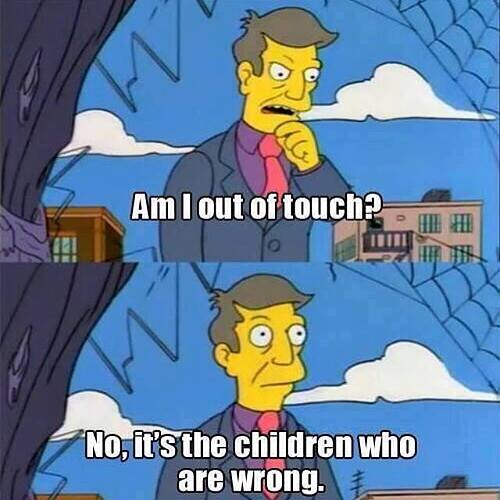 out of touch children wrong
