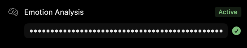 Emotion analysis settings