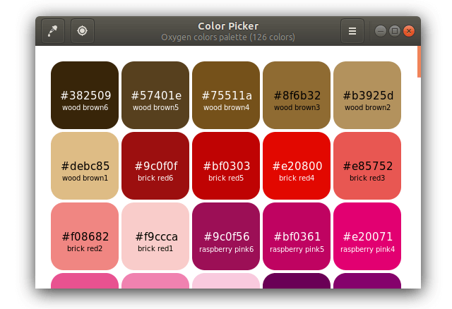 Color Picker 1.0 under Ubuntu 18.04