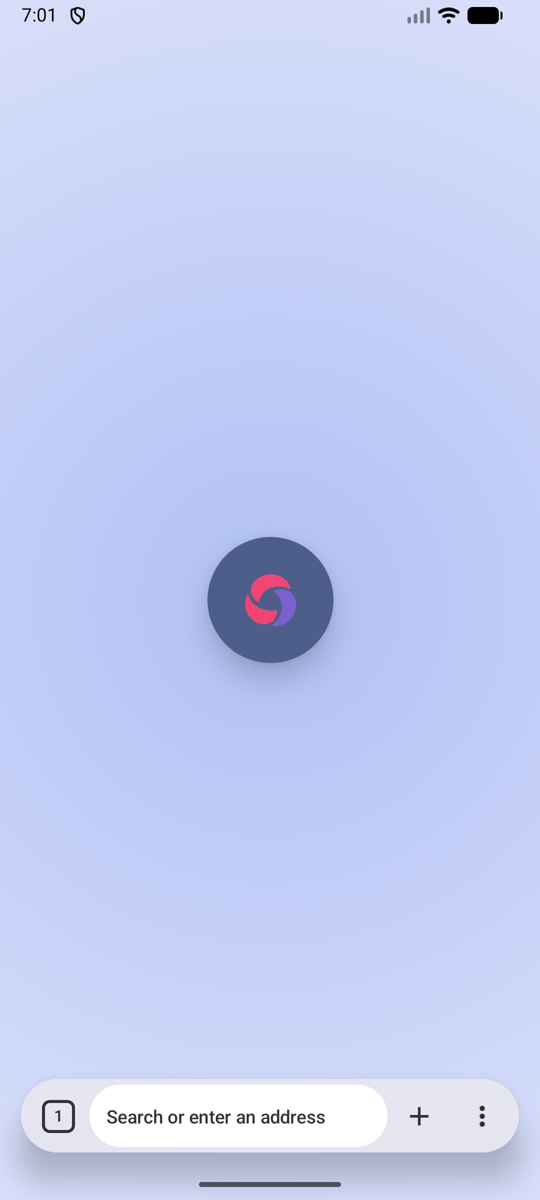 Candy Browser start page