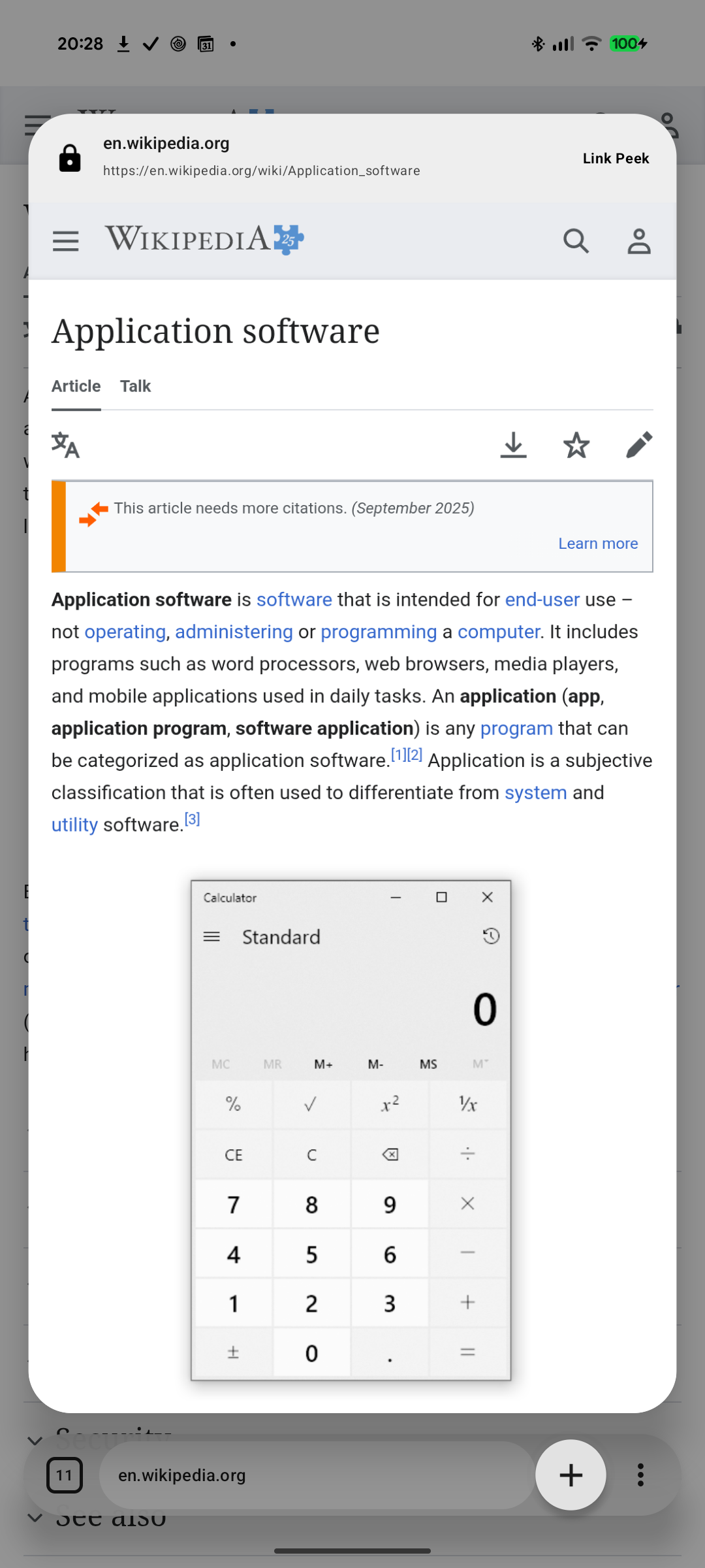 Candy Browser Link Peek live preview
