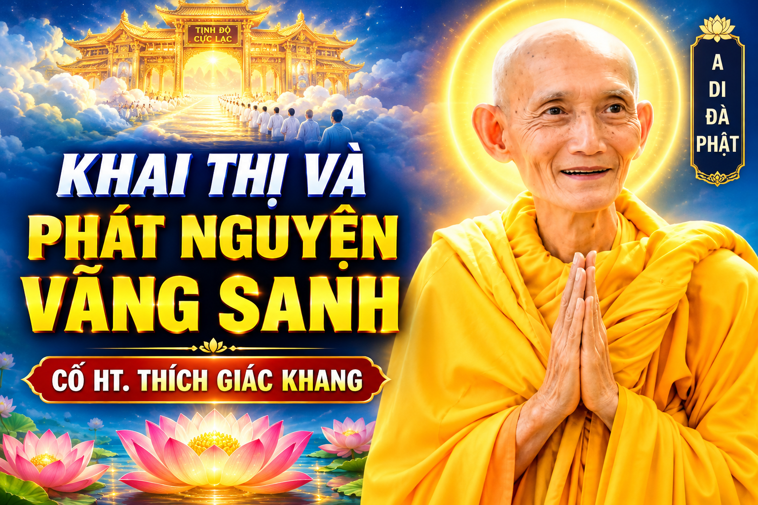 Ảnh bìa bài học: Khai Thị & Phát Nguyện Vãng Sanh