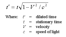 Time dilation formula