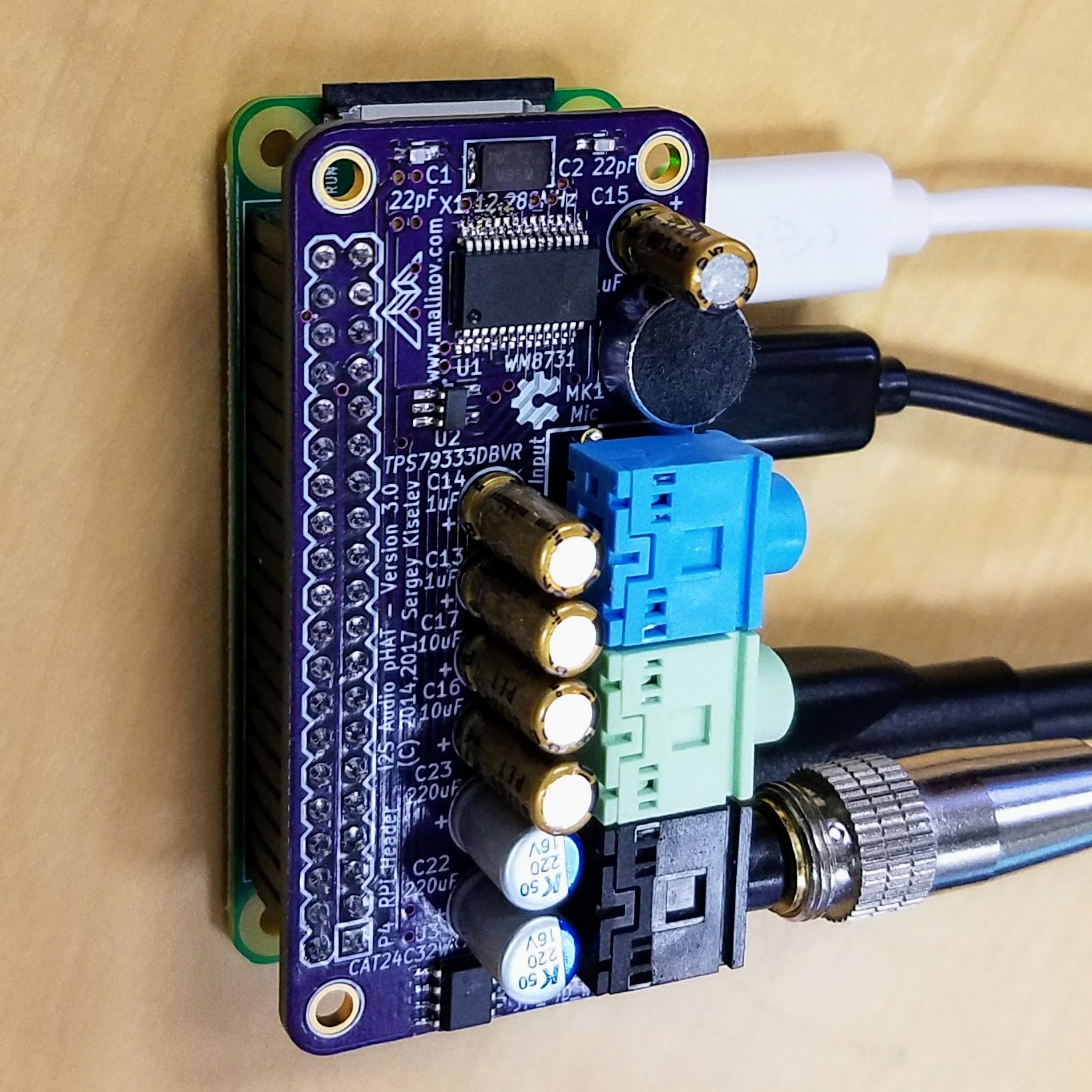 I2s audio phat, from the project README