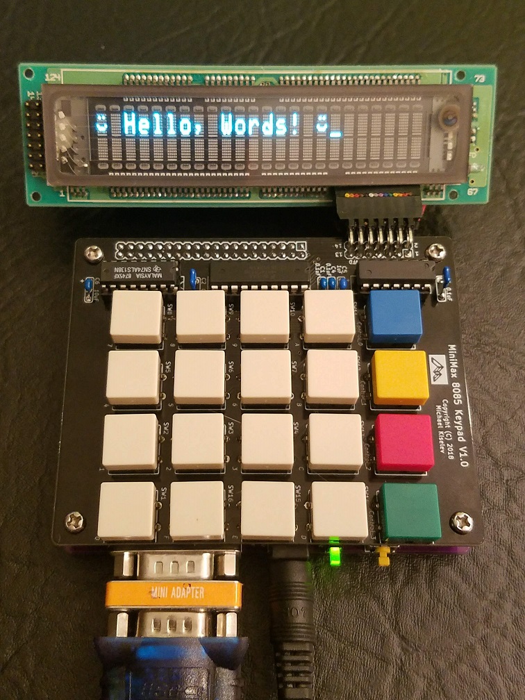 Minimax8085-keypad vfd, from the project README