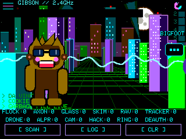 A visiting Squachy sends a typed message that lands in a red speech bubble; a ready-made reply is chosen, confirmed and sent, the visitor answers, and the phrase picker shows its big alphabet and word list.