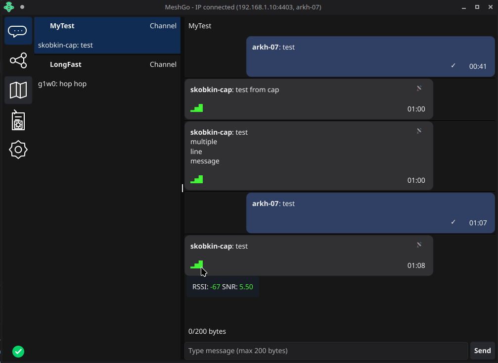 Chat view