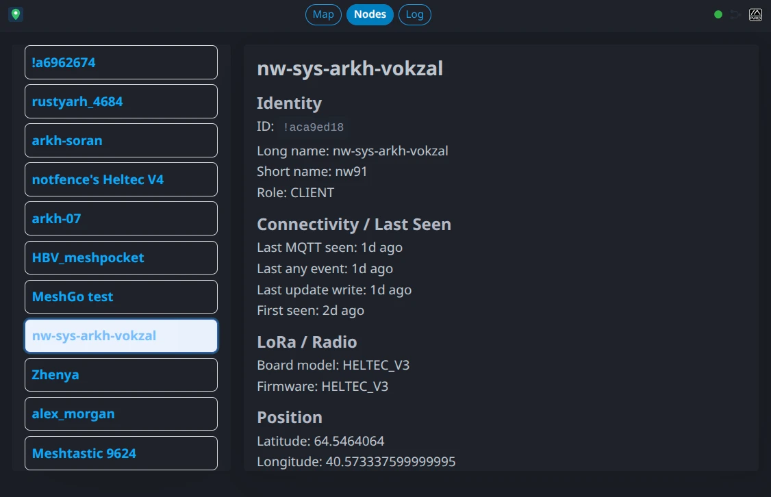 MeshMap Lite node details