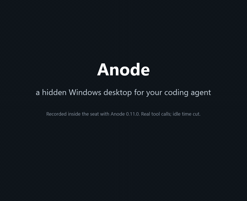 An agent clicking through Calculator and ticking off a task in a sample web app, inside Anode's background seat