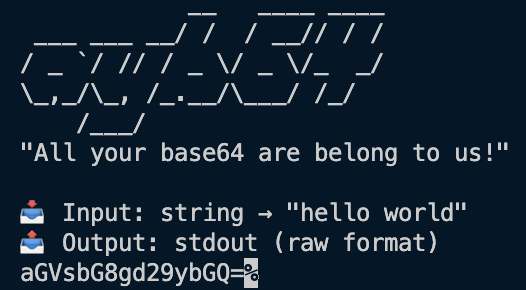 CLI output sample