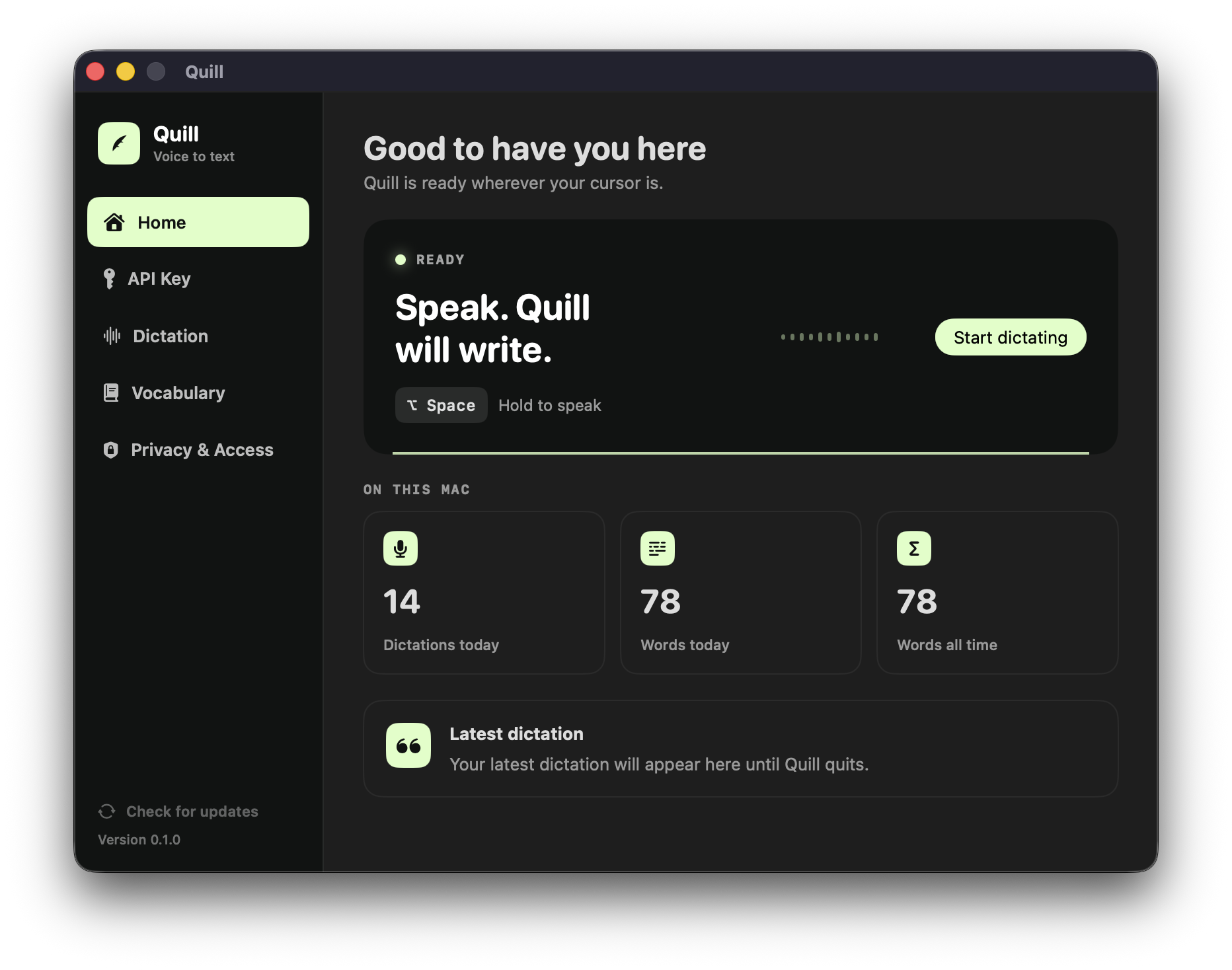 Quill screenshot 1