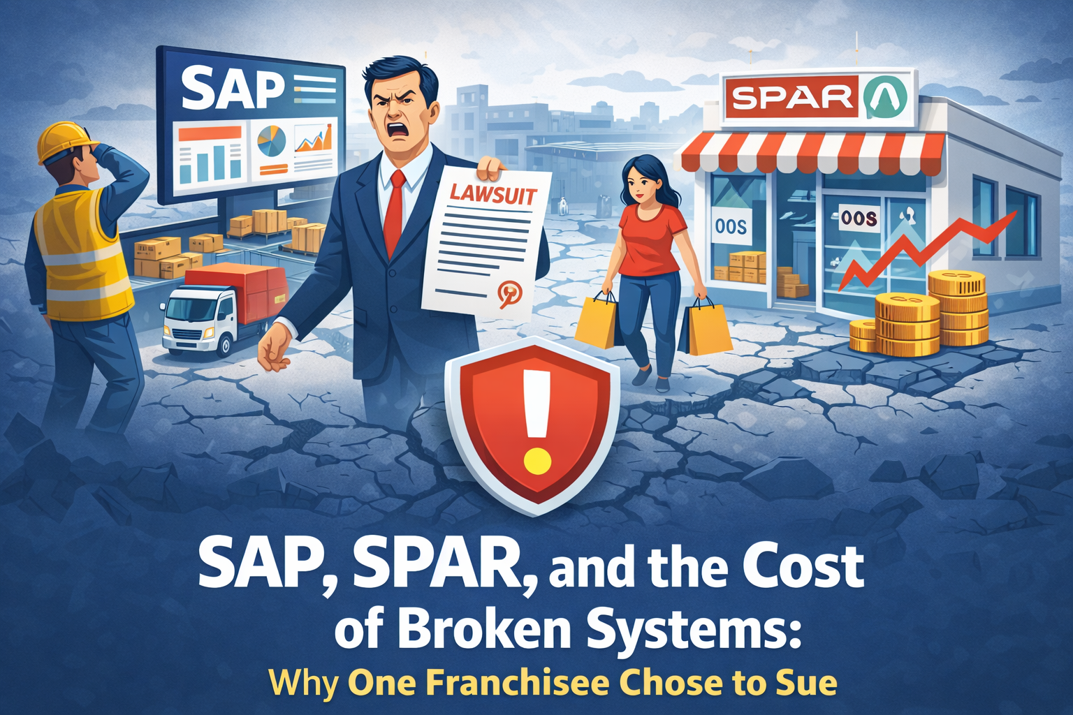 Cover: SAP S/4HANA rollout risk in retail—SPAR case study on ERP governance, operations failure, and legal exposure