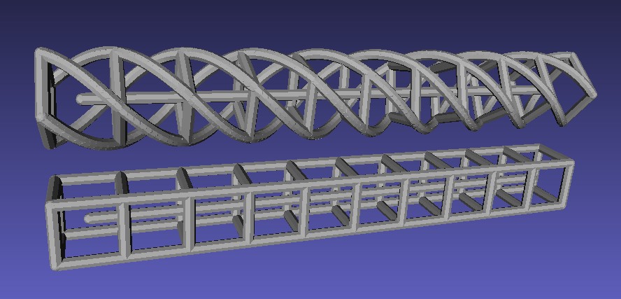 Bent cubic truss 180degree arch with default split ratio