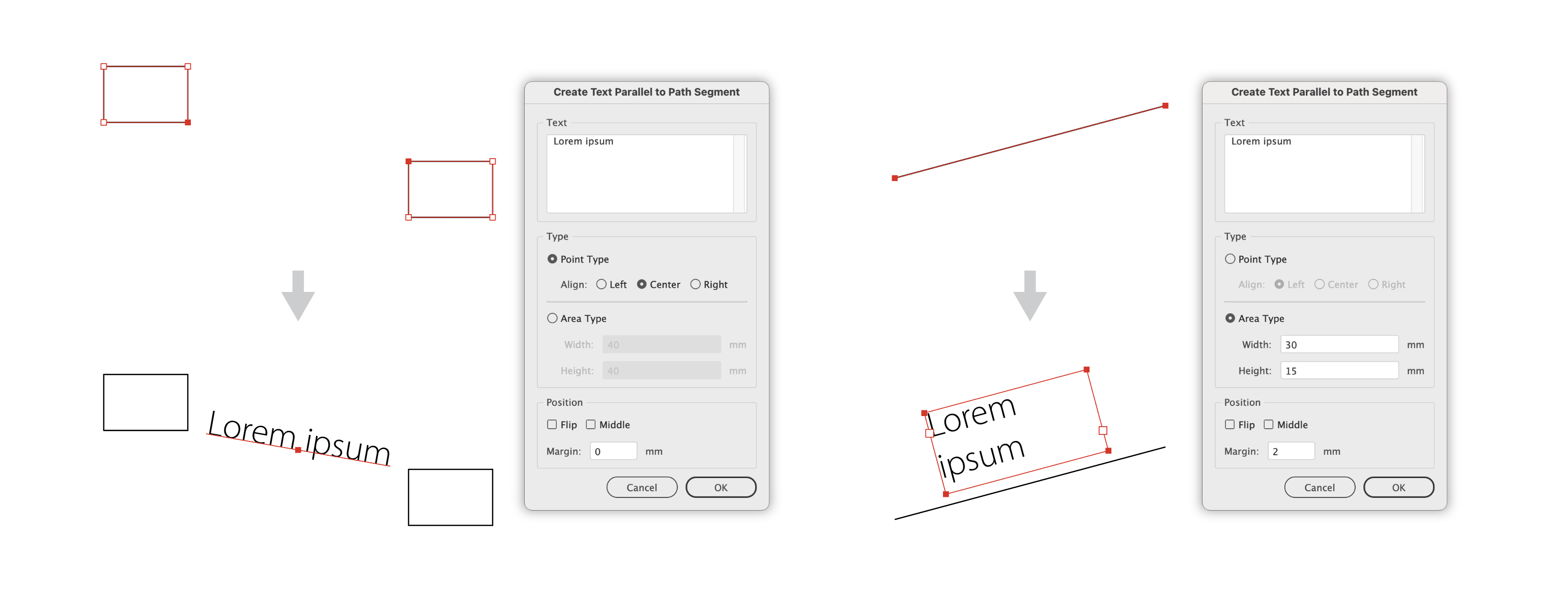 Create Text Parallel to Path Segment