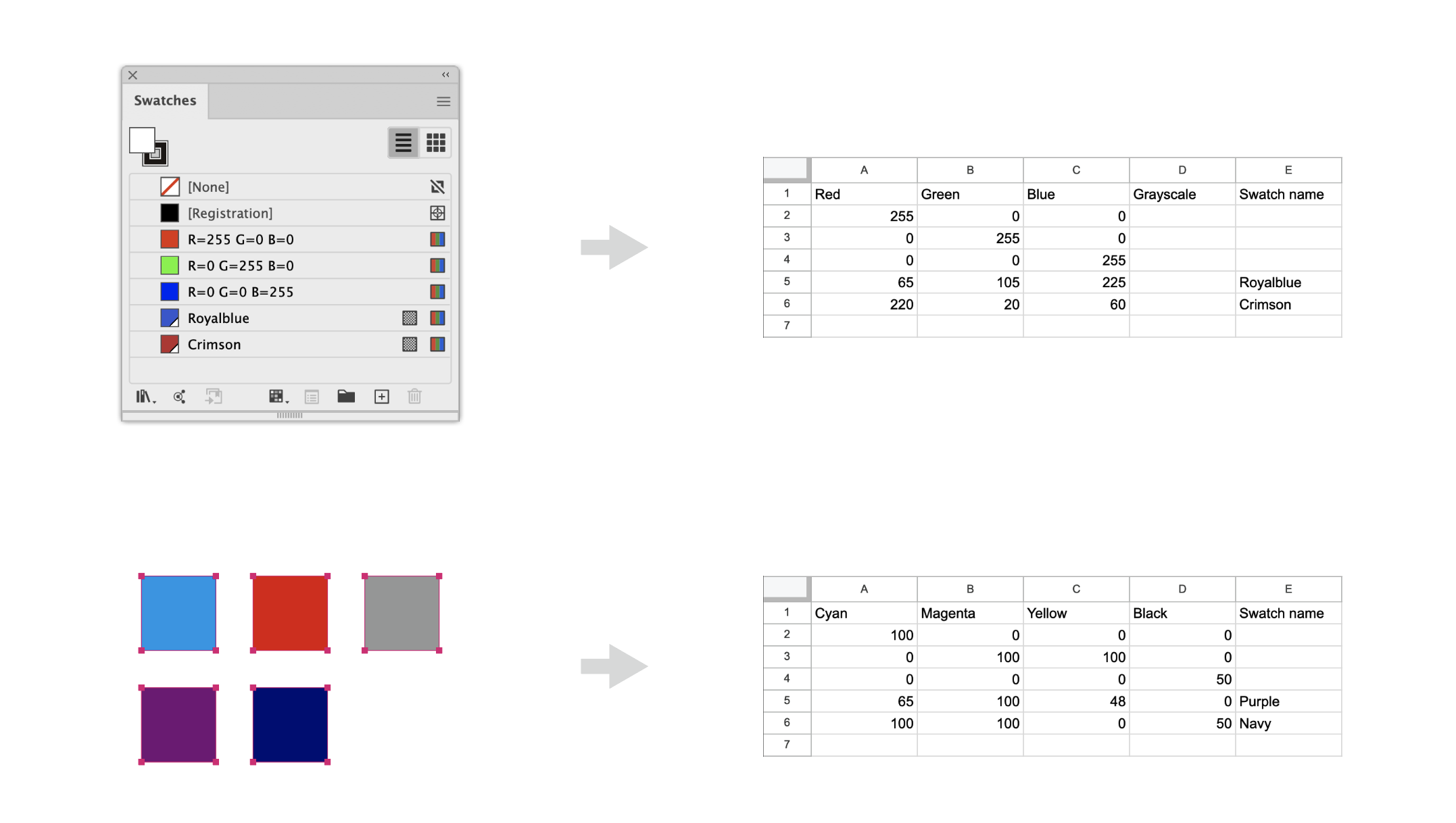 Export Color Values To CSV