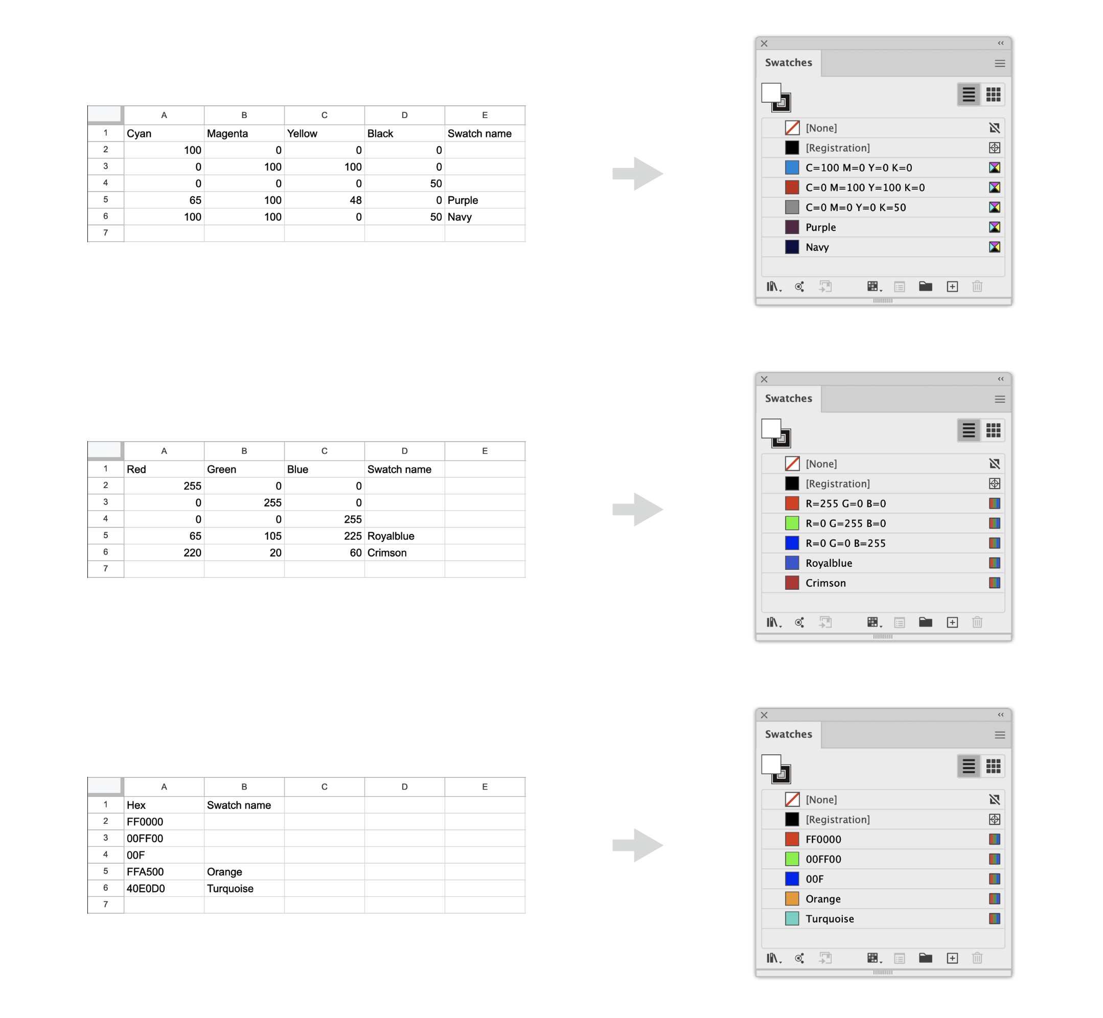 Import CSV To Swatch