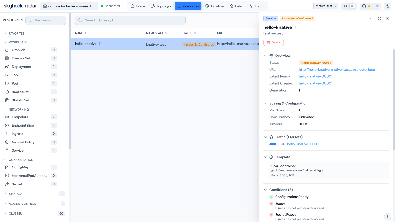 Knative Service Detail