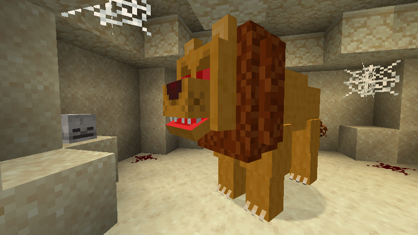 minecraft lion face
