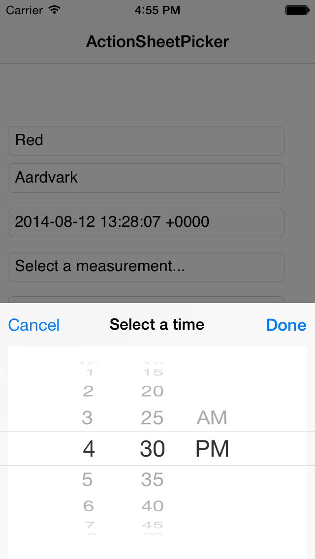 ActionSheetDatePicker