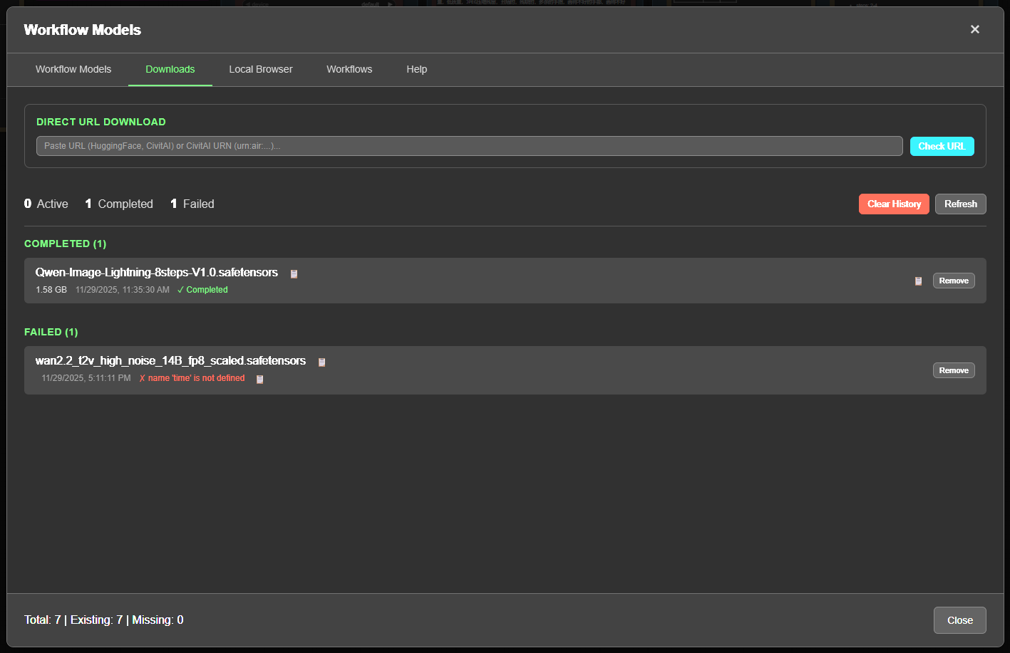 Downloads Tab
