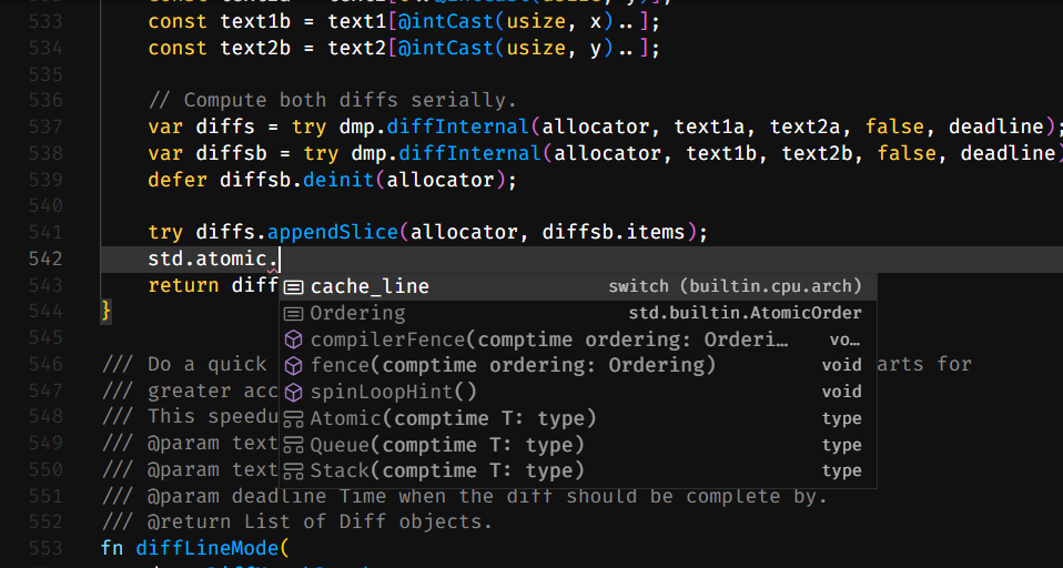Syntax Highlighting, Code Completion