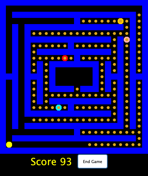 Pacman game running
