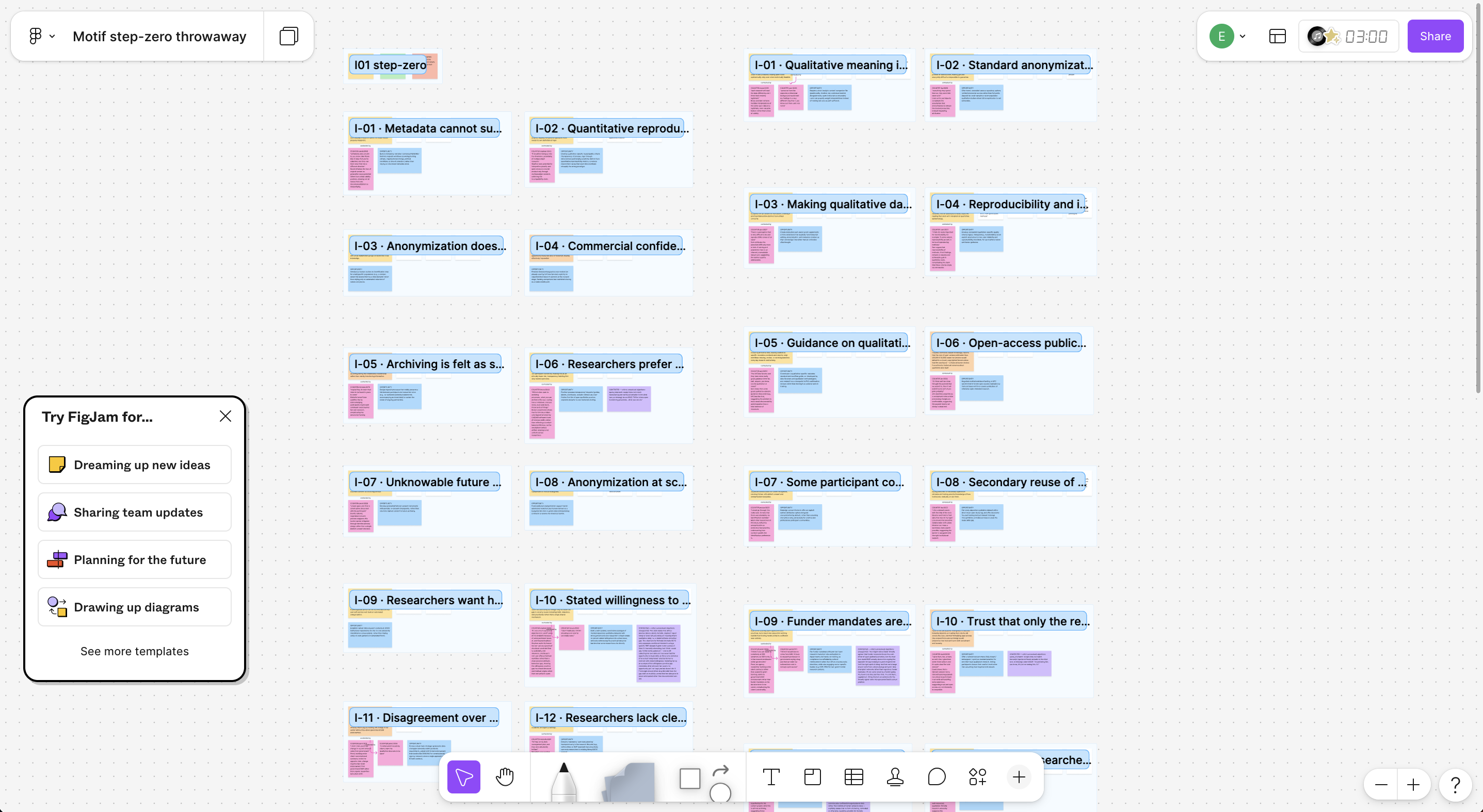 Part 2's FigJam board: 23 sections drawn through Figma's MCP server by a host script.