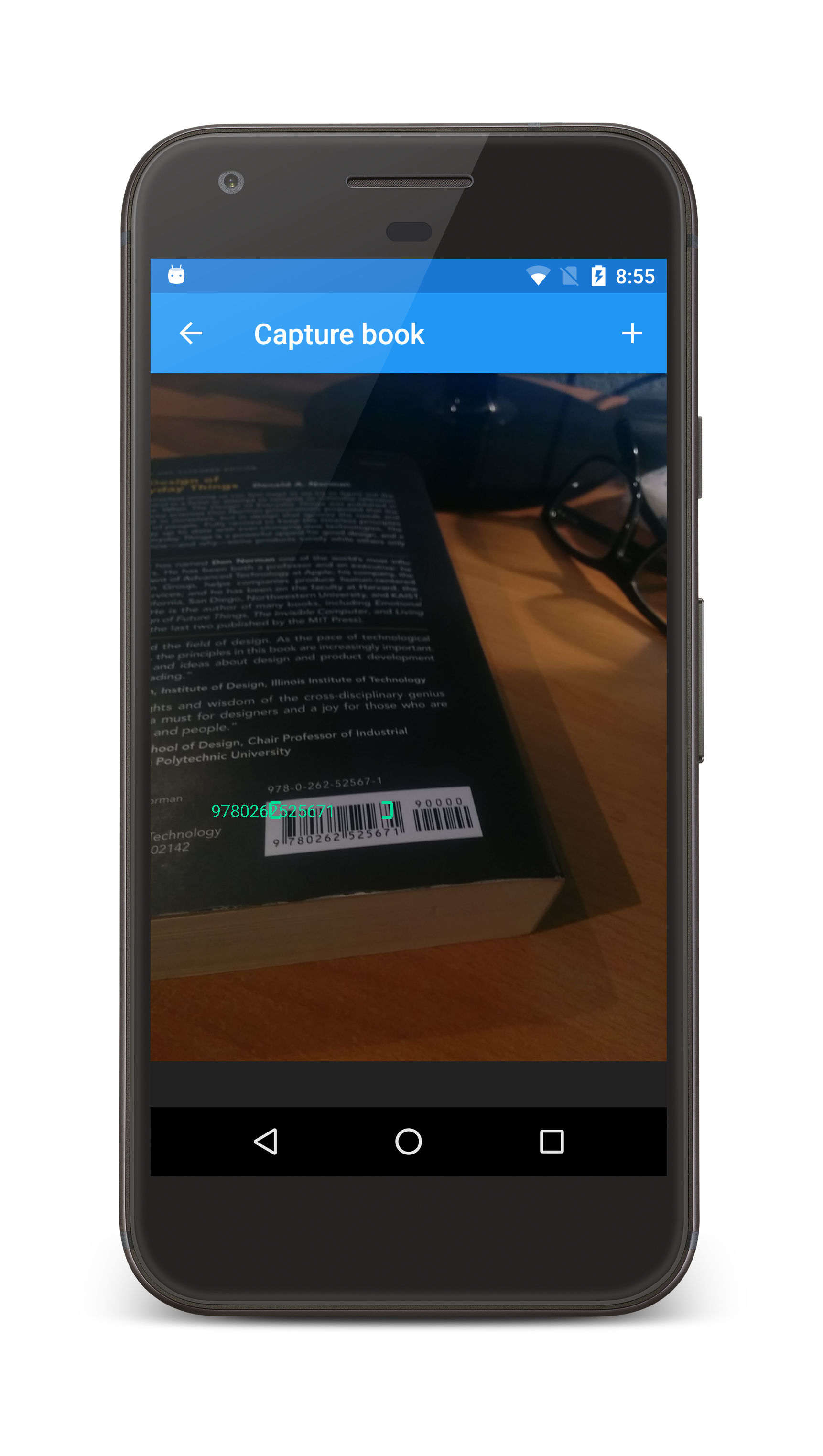 Book scanning screen