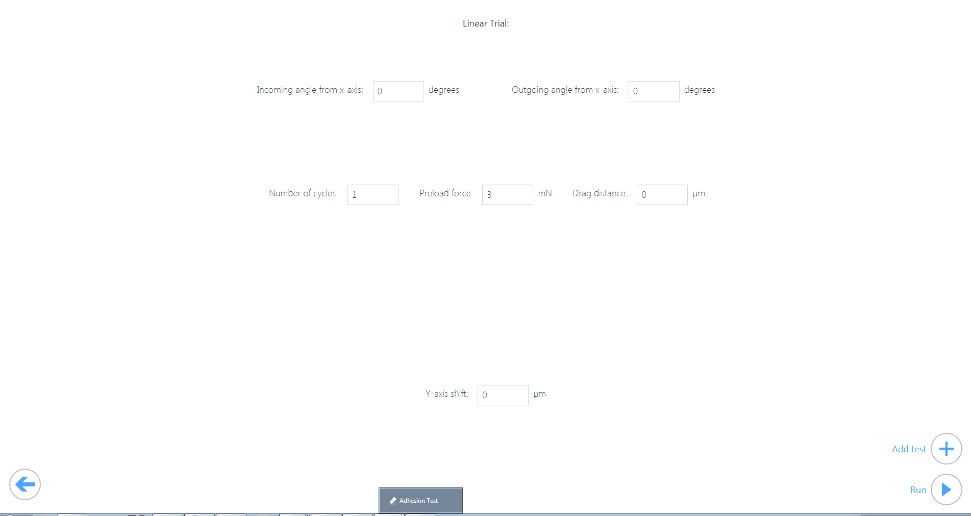 Multiple trial setup